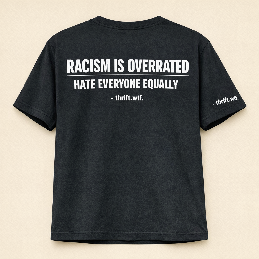 (BLACK) RACISM IS OVERRATED HATE EVERYONE EQUALLY