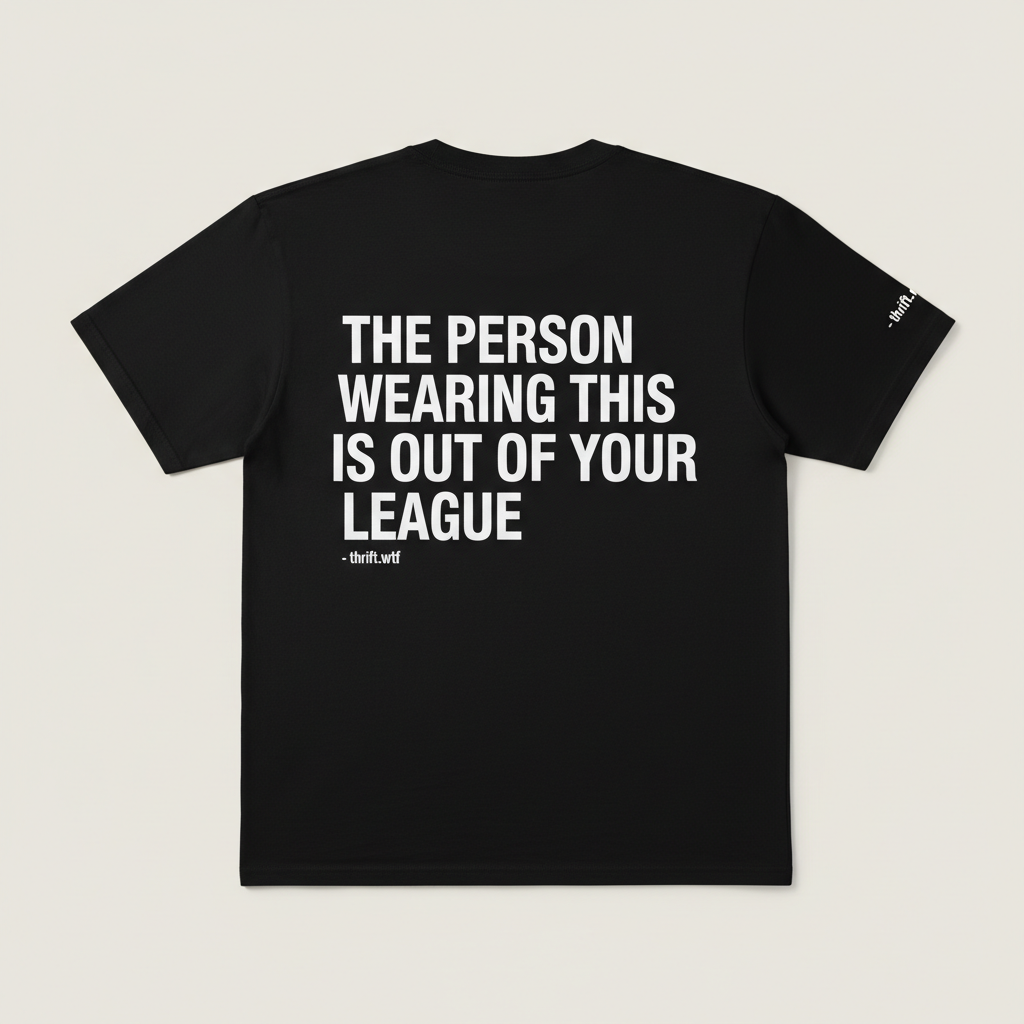 (BLACK)THE PERSON WEARING THIS IS OUT OF YOUR LEAGUE