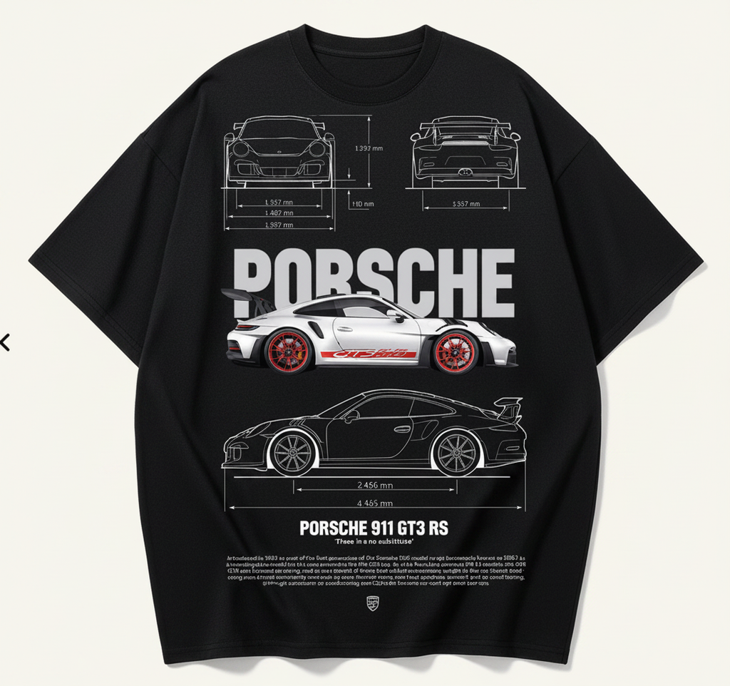 (BLACK) Porshe Tshirt
