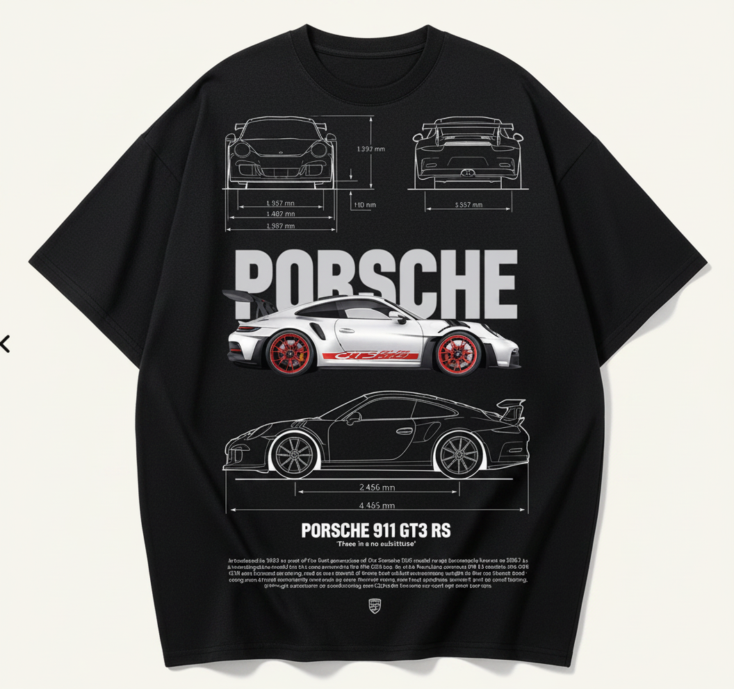 (BLACK) Porshe Tshirt