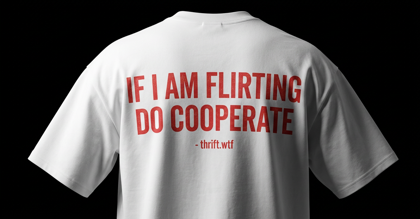 (WHITE) IF I AM FLIRTING DO COOPERATE