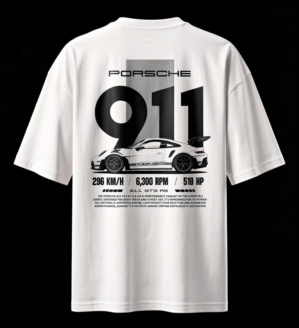 (WHITE) Porshe Tshirt