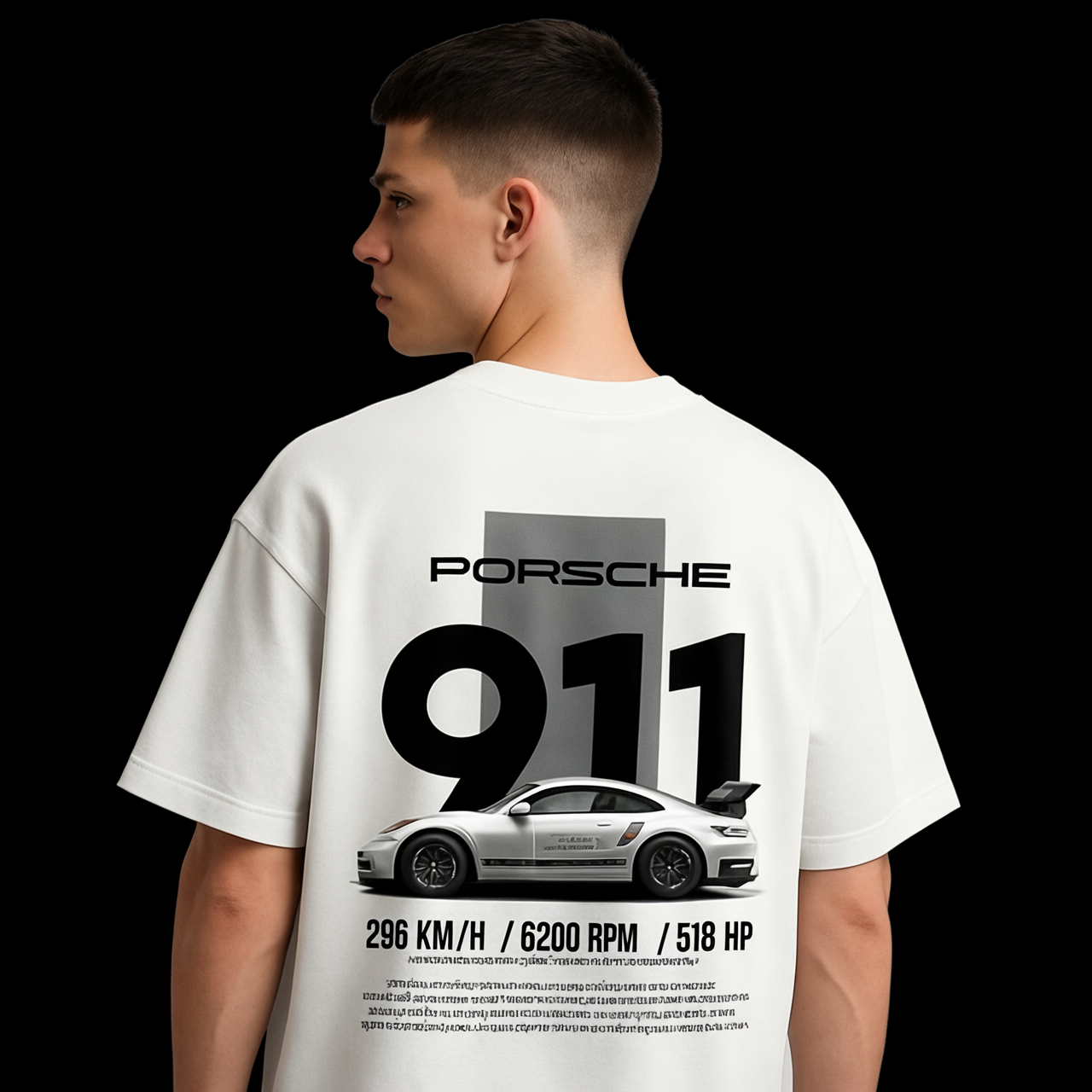 (WHITE) Porshe Tshirt