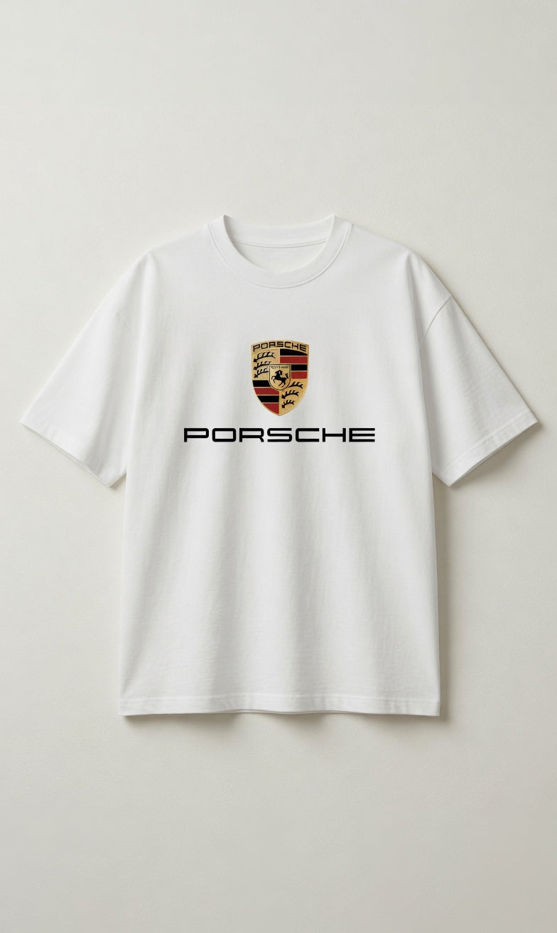 (WHITE) Porshe Tshirt